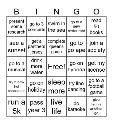 2025 BINGO Card