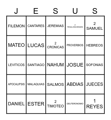 Bingo Cristiano Bingo Card