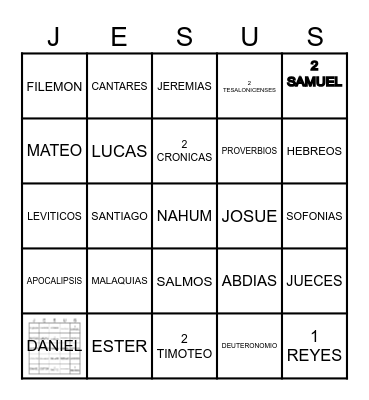Bingo Cristiano Bingo Card