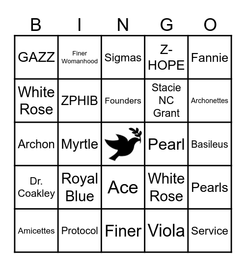 Founders' Day- GAZZ Edition Bingo Card