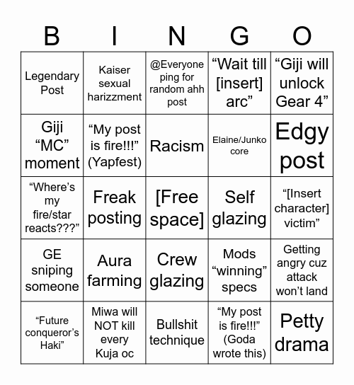 RED LINE BINGO Card