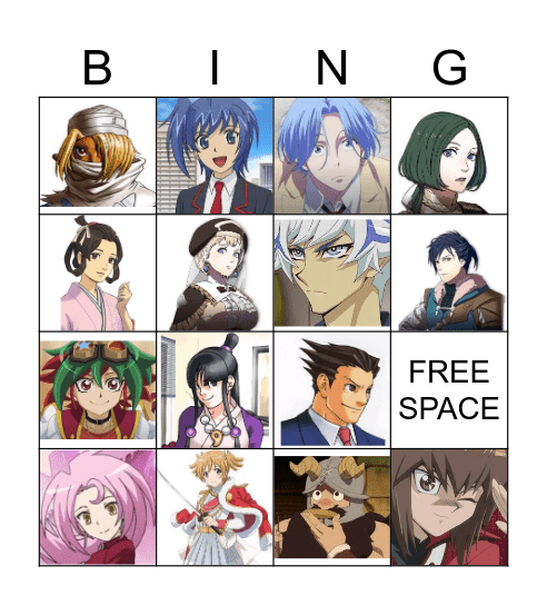 Favorite Character Bingo Card