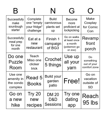 2025 Bingo Card