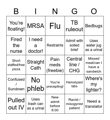 Med Tele Bingo Card