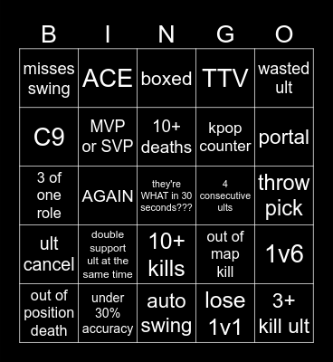 bigpuffer marvel rivals bingo Card