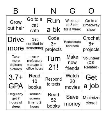 2025 Bingo Card
