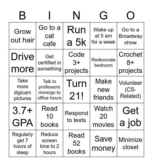 2025 Bingo Card