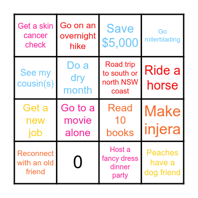 2025 Bingo Card