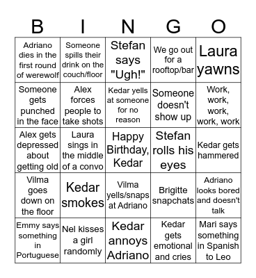 Kay's BDay Bingo :D Bingo Card