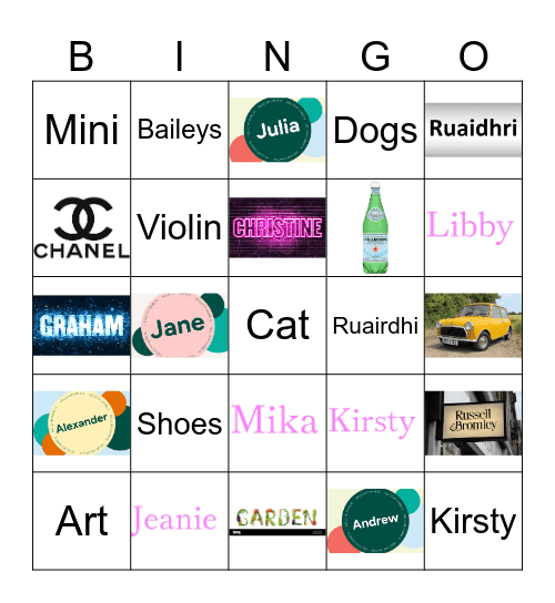 Jungle Jane Bingo Card