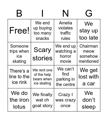 Today Bingo Card