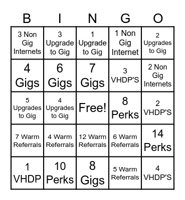 Mo Money BINGO Card