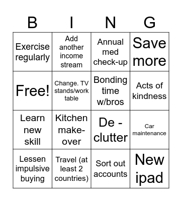 2 0 2 5 Bingo Card
