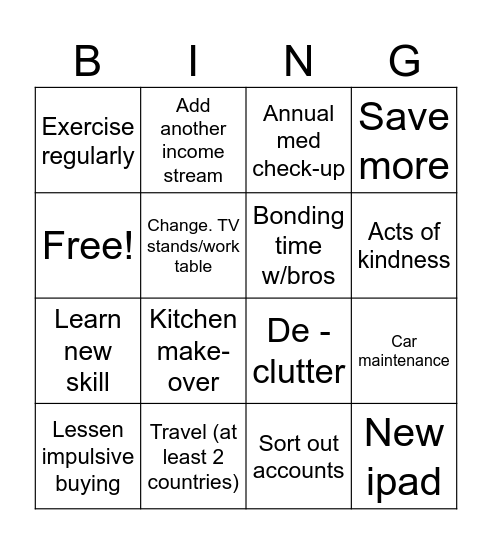 2 0 2 5 Bingo Card