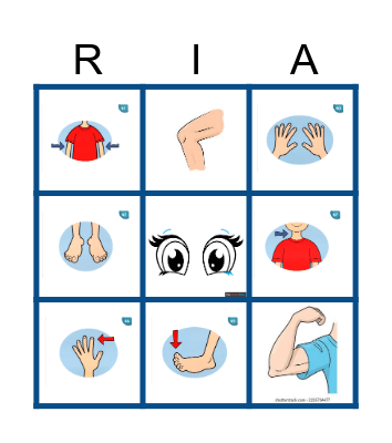 BODY PART BINGO Card