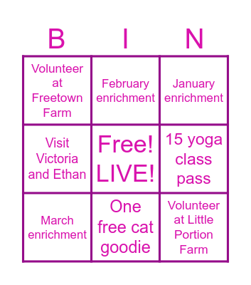 Intentional Bingo Quarter 1 2025 Bingo Card