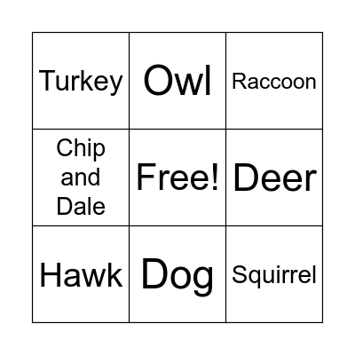 Ft. Wilderness Weiland Bingo Card