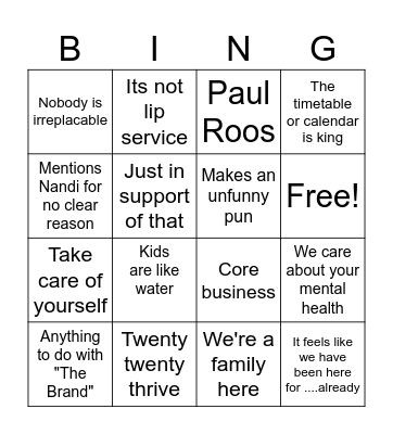 Dylonian Bingo Card