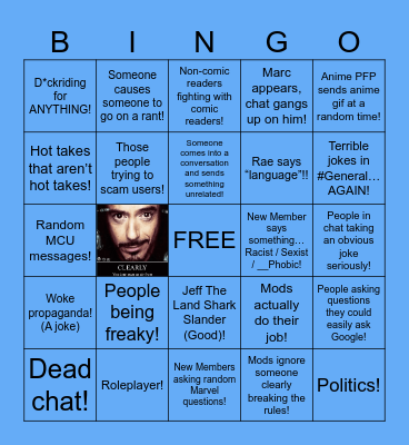 MARVEL DISCORD Bingo Card