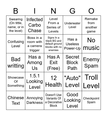 ULB Challenge Bingo Card