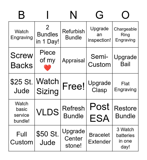 Restoration Weekend Bingo Card