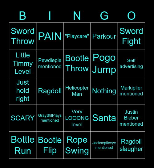 Happy Wheels bingo Card