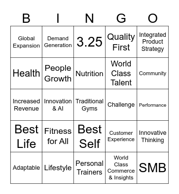 GTM Summit Bingo Card