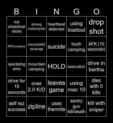 bigpuffer bingo Card