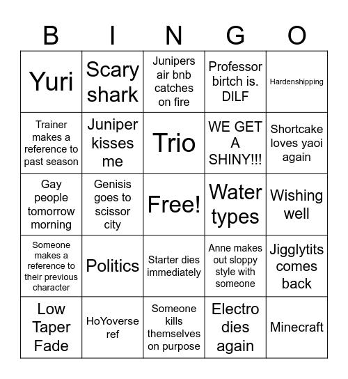 LUNARLOCKE SEASON 3 EPISODE 1 Bingo Card
