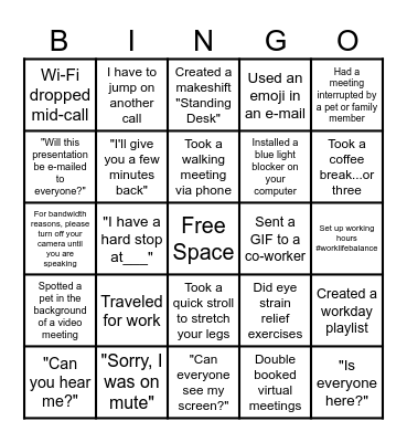 Remote Bingo Card