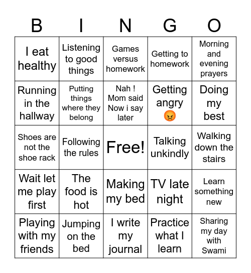 Use your intelligence Bingo Card