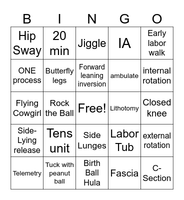 SVB Bingo Card