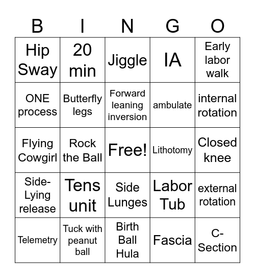 SVB Bingo Card