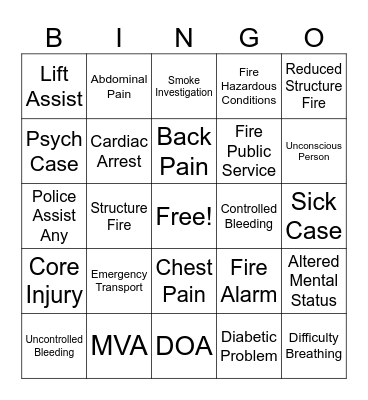 Dispatch Bingo Card