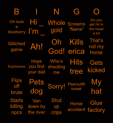 Irregulators bingo Card