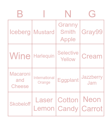 peron.'s color bingo Card
