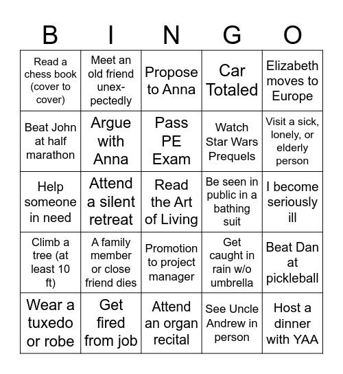 PDM Bingo 2025 Bingo Card