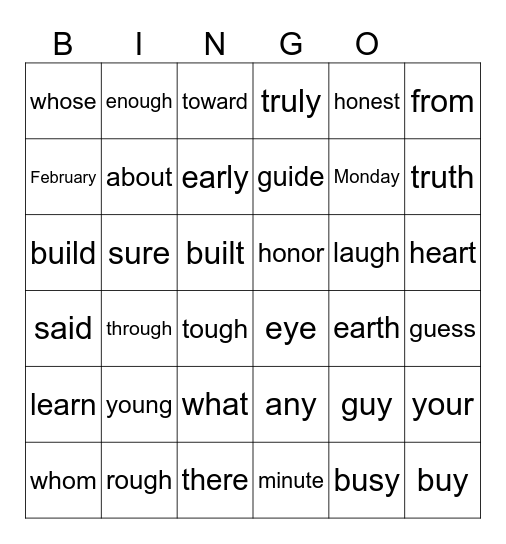 Bingo Card