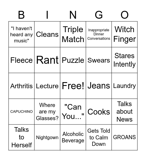 GM Bingo Card