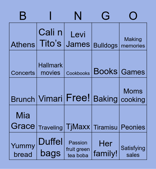 Jo’s Birthday Bingo! Bingo Card