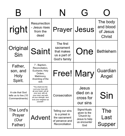 Superhero Training! Bingo Card