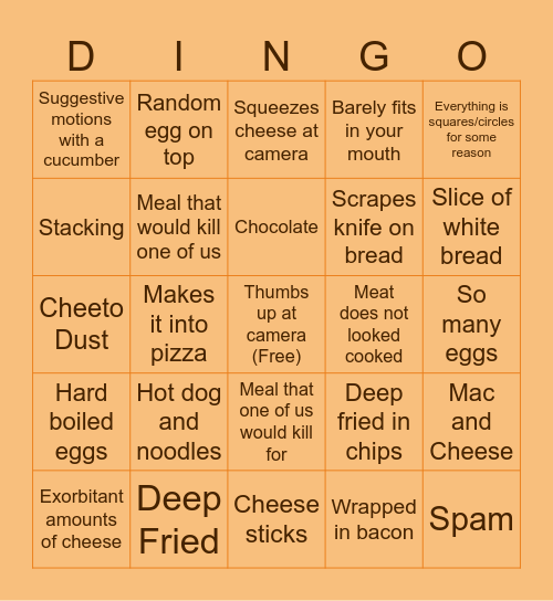 Zach Choi Bingo Card