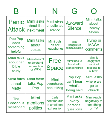 JANUARY 12-18 Bingo Card