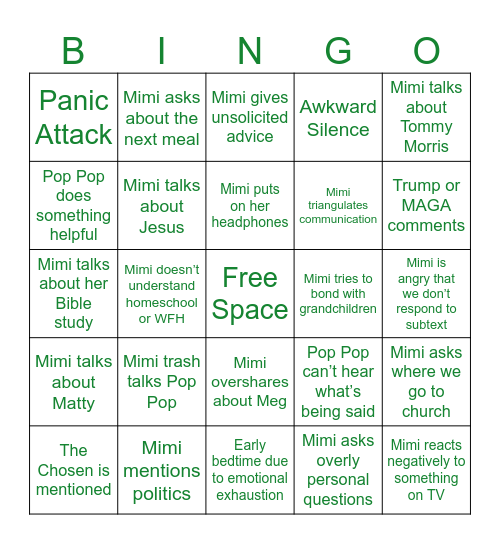 JANUARY 12-18 Bingo Card