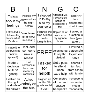 Bingo Card