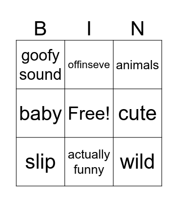 tntl Bingo Card