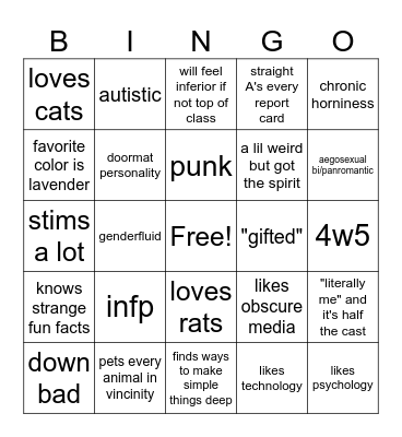 jack kinnie bingo Card