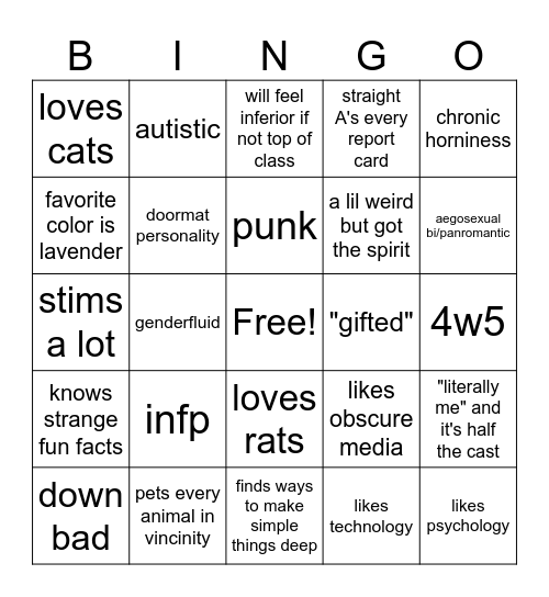 jack kinnie bingo Card