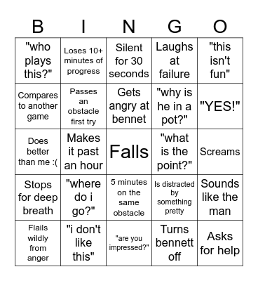 Ethical Getting over it Girlfriend Bingo Card
