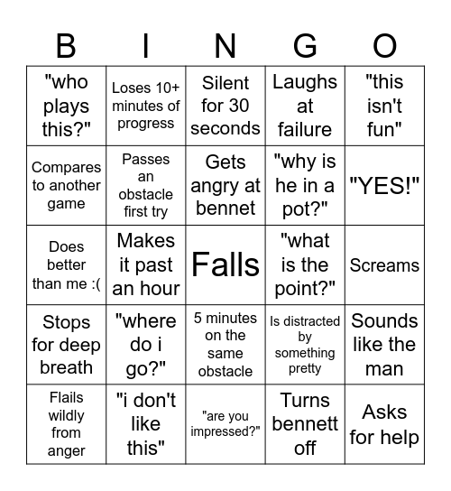 Ethical Getting over it Girlfriend Bingo Card